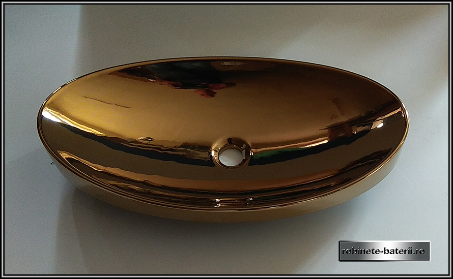 Lavoar oval Klea culoare auriu metalizat
