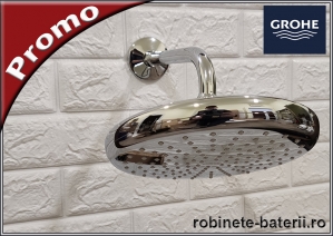 Cap de dus rotund Grohe 210 mm cu brat din perete