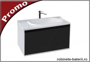 Mobilier baie suspendat Pandora 75 cm negru