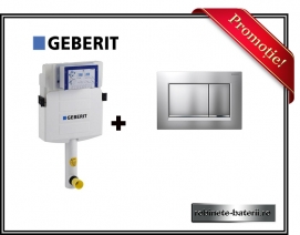 Rezervor Geberit ingropat pentru wc stativ, cu clapeta Sigma 30 crom mat