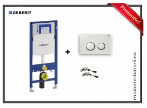 Rezervor Geberit ingropat pentru wc suspendat, cu clapeta Sigma 20 alb-crom