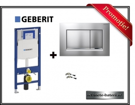 Rezervor Geberit ingropat pentru wc suspendat, cu clapeta Sigma 30 crom mat