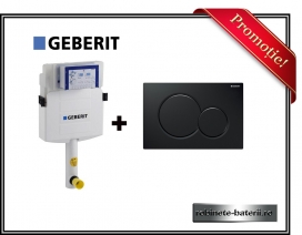 Rezervor ingropat Geberit pentru wc stativ cu clapeta de actionare Sigma 01 neagra