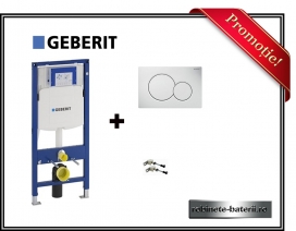Rezervor ingropat Geberit pentru wc suspendat, cu clapeta actionare Sigma 01 alba