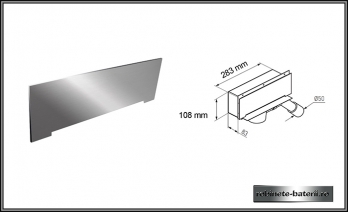 Rigola dus inox la perete