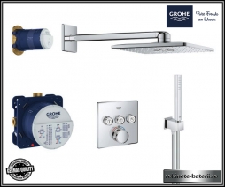 Sistem de dus Grohe SmartControl ingropat, cu baterie cu termostat