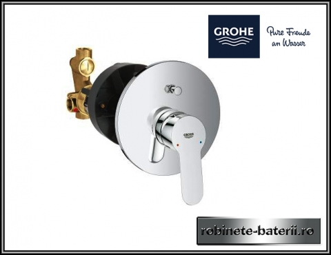 Baterie dus ingropata Grohe Bauedge cu doua iesiri