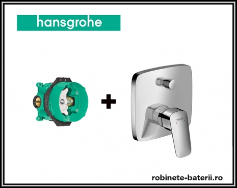 Baterie dus ingropata Hansgrohe Logis cu doua iesiri