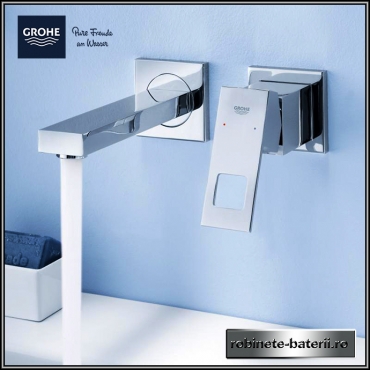 Baterie lavoar Grohe Eurocube ingropata in perete, pipa 231 mm