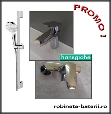 Baterii baie Hansgrohe Logis 100 - pachet promo cu baterie dus