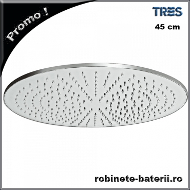 Cap de dus rotund 45 cm din inox cromat