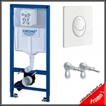 Rezervor wc ingropat Grohe cu clapeta Skate Air alba