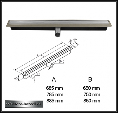 Rigola dus ingusta Perfect Drain