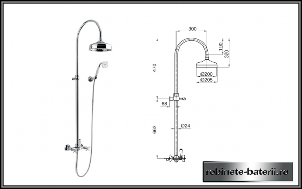 Sistem de dus Princeton model retro