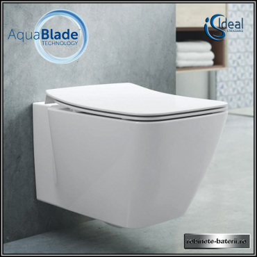 Wc suspendat Strada II Aquablade cu capac soft-close